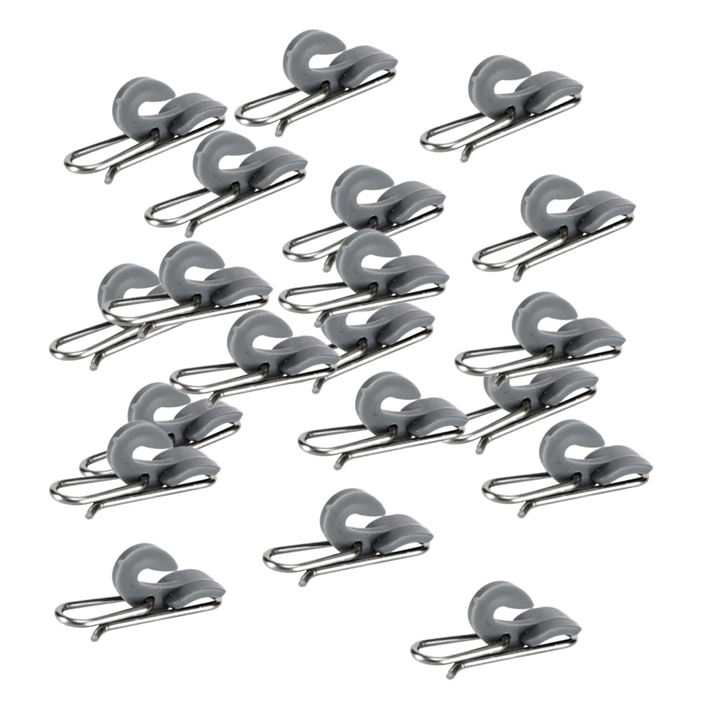

20 Pieces Fishing Lure Clips Lure Snaps For Fishing Baits, Fishing Lures and Leaders Accessories