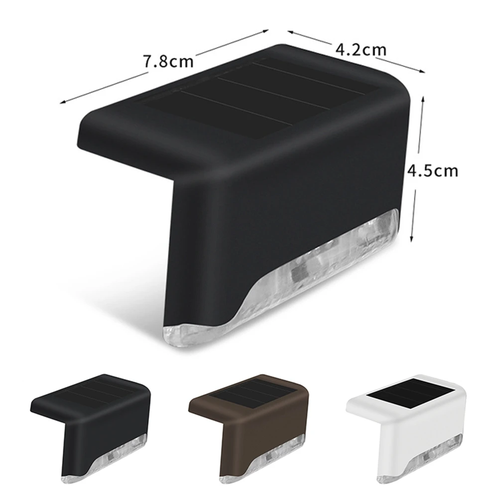 

300MAh RGB LED Wall Stair Solar Light Built In Battery Pathway Wall Step Warm White Garden Landscape Deck Balcony Fence