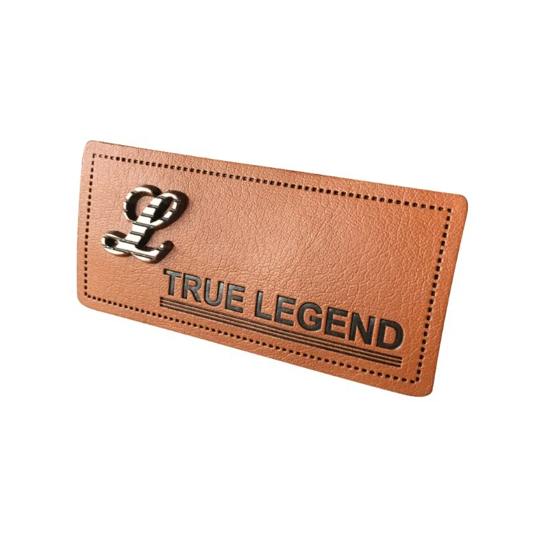 Кожаные этикетки ручной работы на заказ для заклепок вязания крючком с логотипом