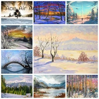5d diy winter landscape series diamond painting full roundsquare drill embroidery mosaic art decoration for home wall decor
