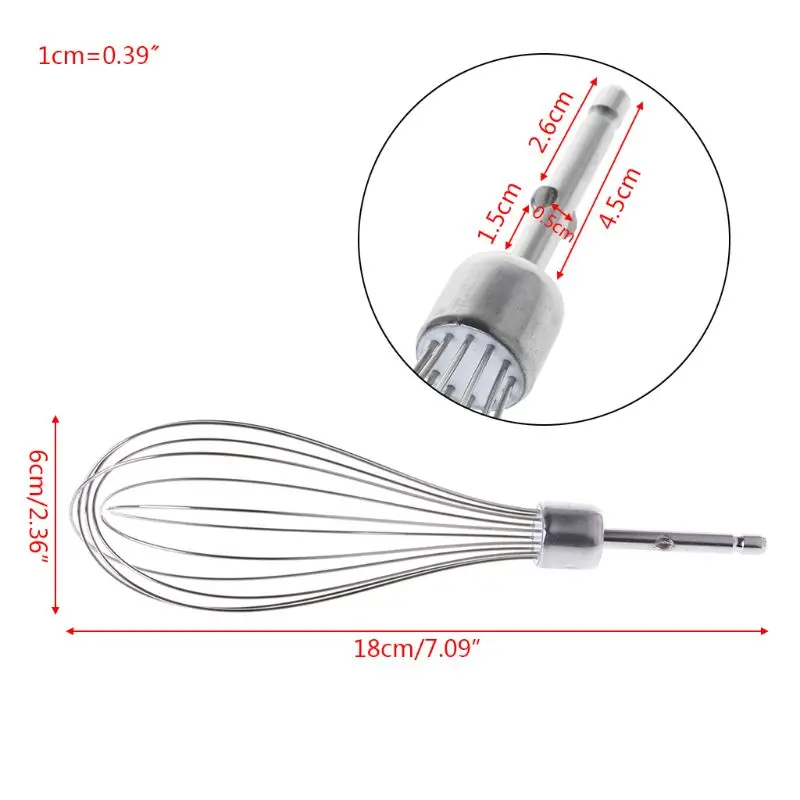 

Electric Egg Beater Accessories Frother Mixer Whisk Stainless Steel Kitchen Tool