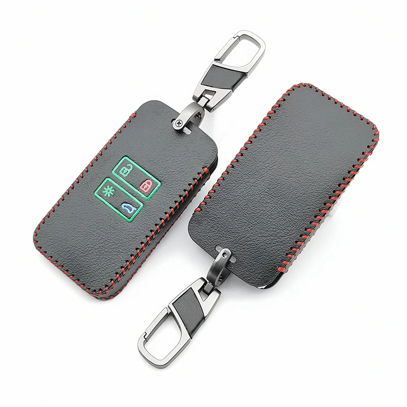 Светящийся кожаный чехол-держатель для автомобильных ключей второго поколения