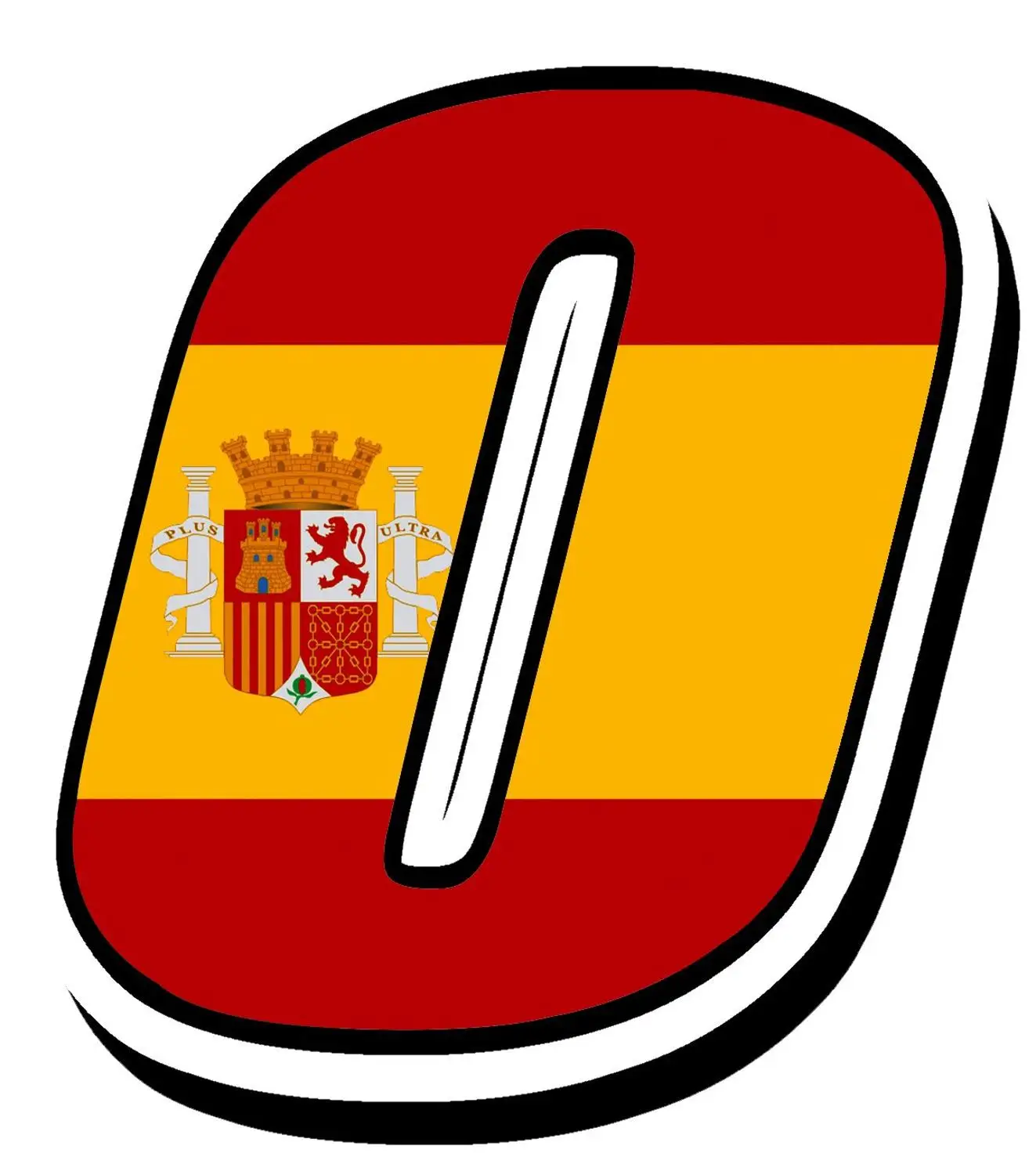 

Spain Spanish Flag Car Styling Racing Number 0-10 Motocross Auto Stickers Bike Waterproof Decals 20cm