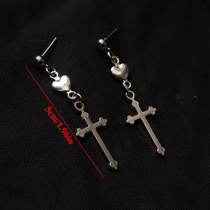 

Loving Earrings Simplicity Alloy INS Japanese And Korean Style Jewelry Cross Earrings Girls Women's Retro Vintage Earrings