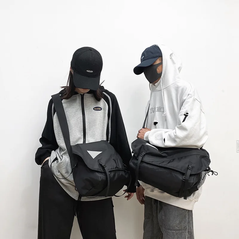 

Вместительная сумка-мессенджер через плечо, молодежная черная уличная спортивная сумка на плечо для отдыха на природе и путешествий