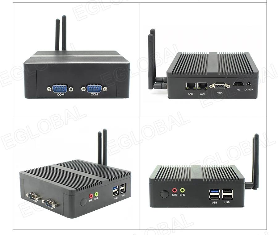 Маленький мини-ПК Intel Celeron J1900 J3160 Dual Lan Dual Com Windows Linux мини-компьютер Pfsense компьютерный сервер брандмауэр Wifi