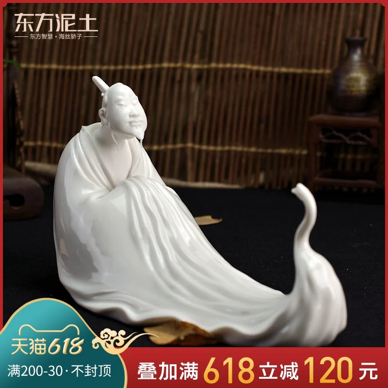 

soil of xihe drama goose dehua white porcelain sculpture art ceramic Chinese zen sitting room adornment is placed