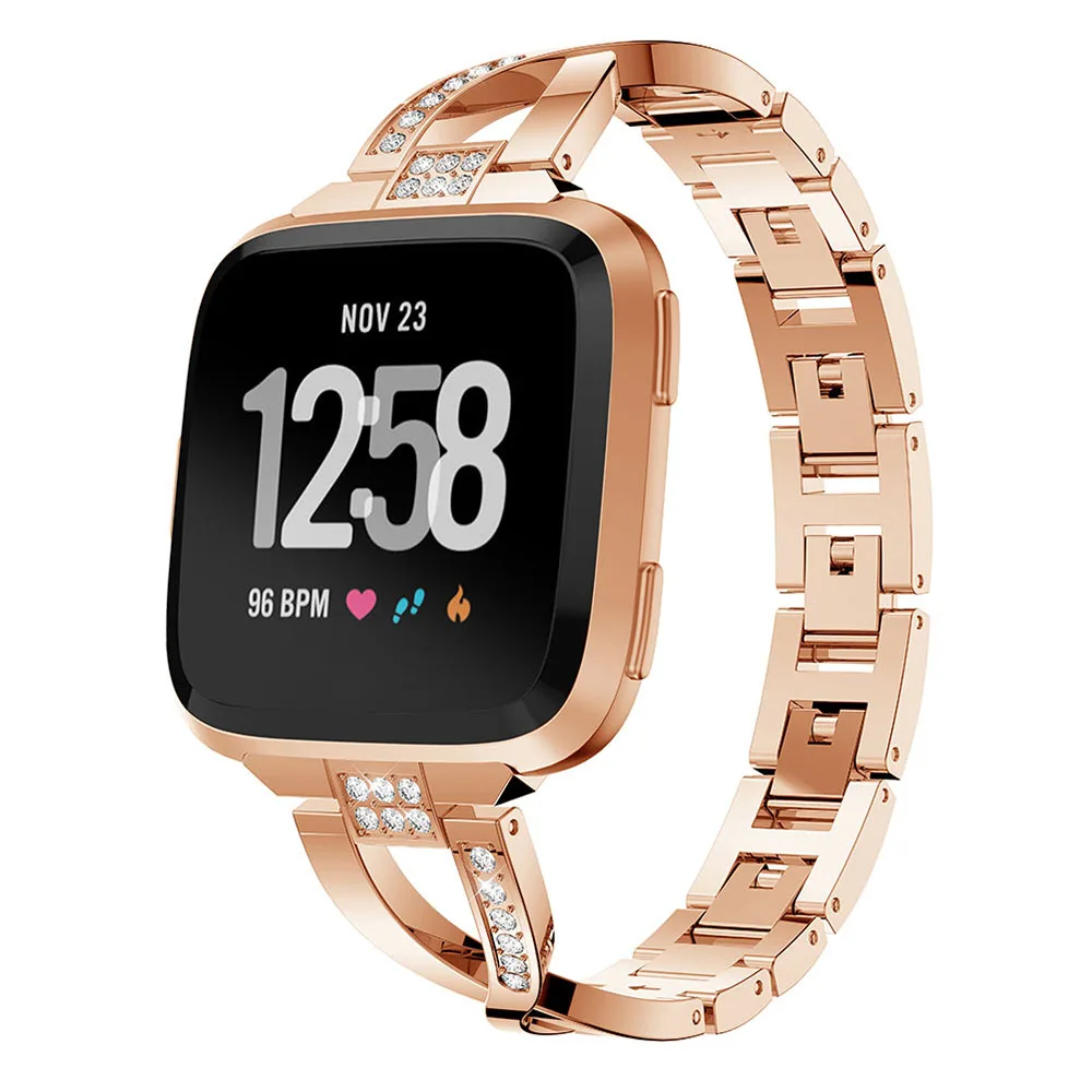 Ремешок для часов Fitbit Versa 2 браслет на запястье 22 мм ремешок умные аксессуары Элегантные Роскошные сменные часы ремешок correa ремень