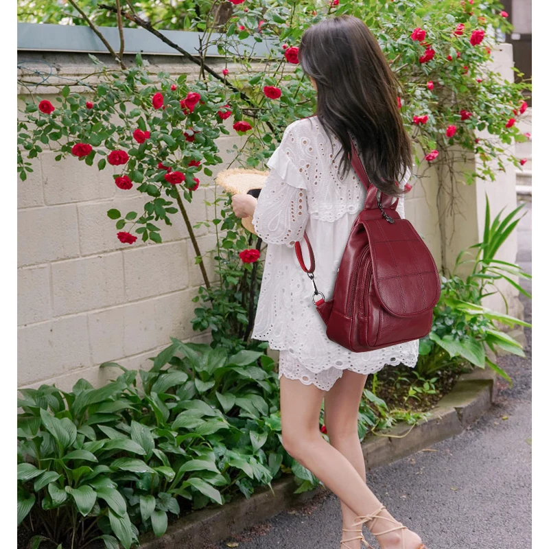 Женский кожаный рюкзак Bapack винтажный высокого качества для девочек Mochilas