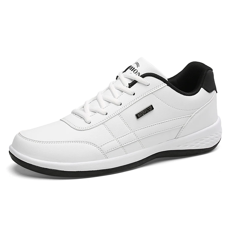 

Leather Men Shoes Sneakers Trend Casual Shoe Italian Breathable Leisure Male Sneakers Non-slip Footwear Men Vulcanized Shoes