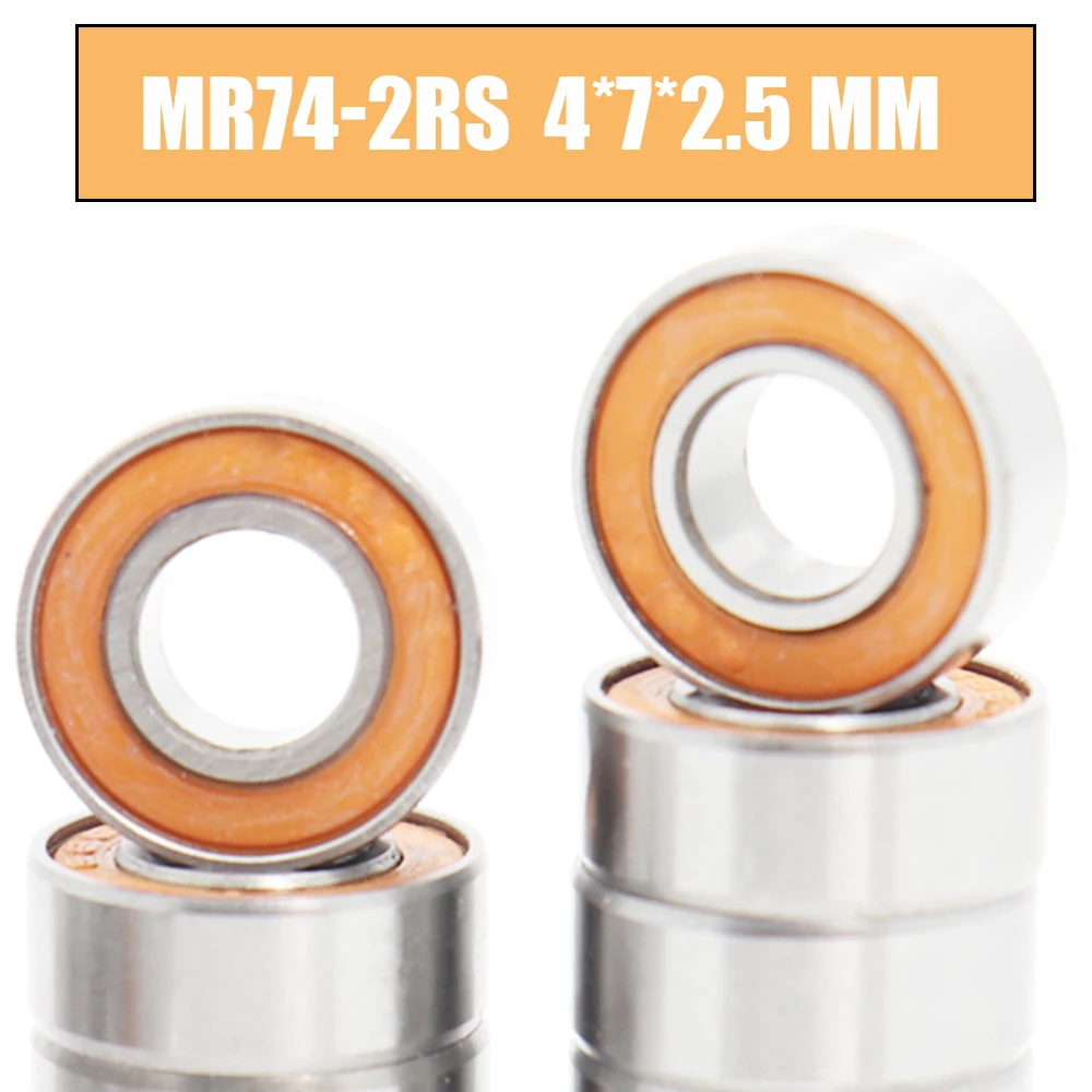 Truck Mr74 Rs 2rs Ball Bearings Mr74-2rs Orange Sealed