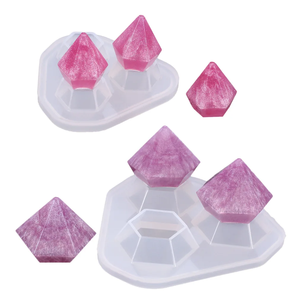 

DIY handmade silicone mold Small diamond chocolate pudding ice cube mold Pendant pendant diamond mold Food grade silicone