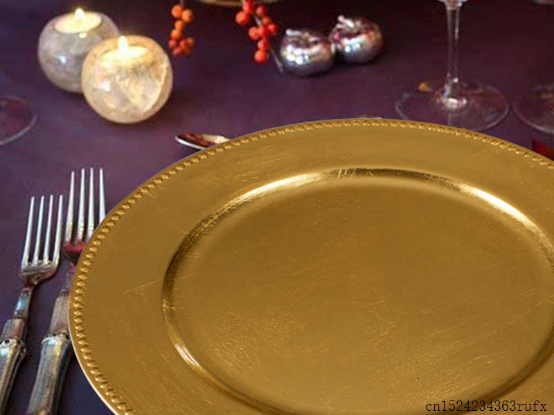 100 шт. классические тарелки для зарядных устройств|Наборы столовых приборов| |