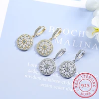 authentic 100 real 100 925 sterling silver fine jewelry dreamcatcher dangle tassel earrings with white cz womens gtle2403