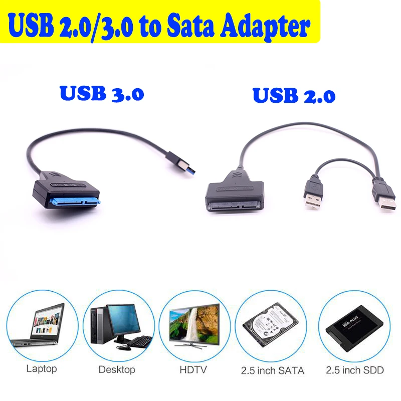 USB 3 0 SATA кабель адаптер Sata к до 6 Гбит/с Поддержка 2 5 дюйма внешний SSD HDD жесткий диск