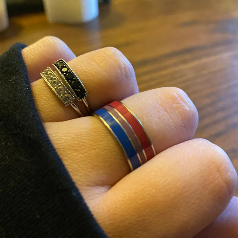 

Unisex Stainless Steel Rings Bisexuality/homosexuality Jewelry Wedding Rings Engagement Jewelry Couple Rings Lover's Gifts