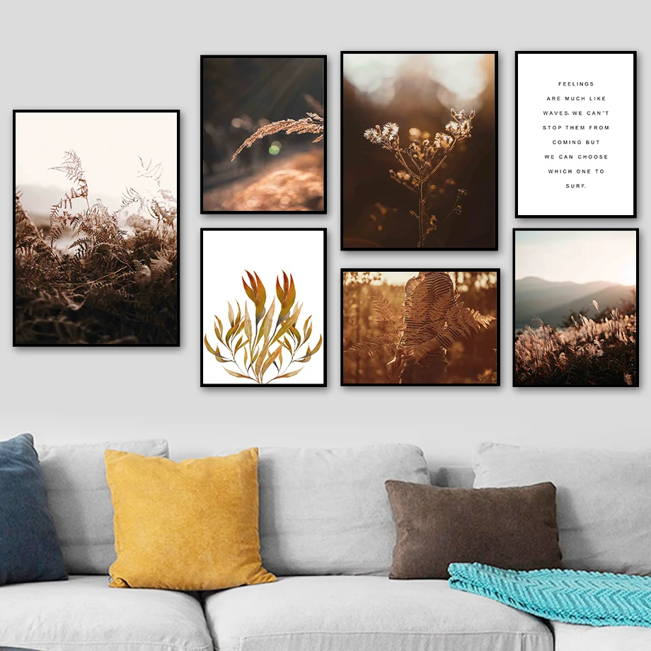 

Nature Wall Art Canvas Painting Dandelion Reed Dead Grass Mountain Nordic Posters And Prints Wall Pictures For Living Room Decor