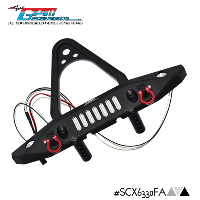 

GPM алюминиевый передний бампер с фотоэлементами (Шипованная конструкция) -15 шт. в комплекте для 1/6 4WD AXIAL SCX6 JLU D-RINGS RC Upgrade