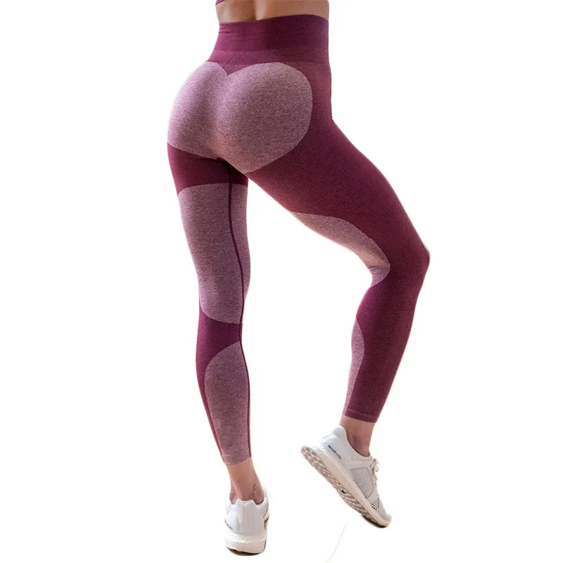 Женские леггинсы с высокой талией CHRLEISURE бесшовные эластичные для занятий