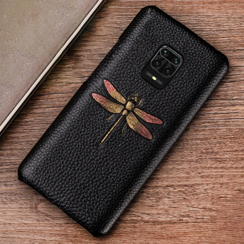 Чехол из натуральной кожи для Xiaomi Redmi Note 9s 8 7 pro чехол Mi 10 9 se 9t A2 lite A3 Max 2 3 Mix 2s poco f1 x2