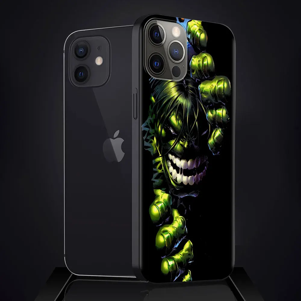 Marvel Hulk Green Phone Case for Apple iPhone 13 Pro 12 Mini 11 7 8 Pllus 6 6S+ 5 5S SE X XS Max XR Back Cover Silicone Coque images - 6