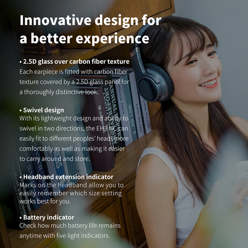 FiiO EH3 NC EH3NC Накладные наушники ADI с шумоподавлением Bluetooth 5 0 Поддержка LDAC/aptX HD/One touch