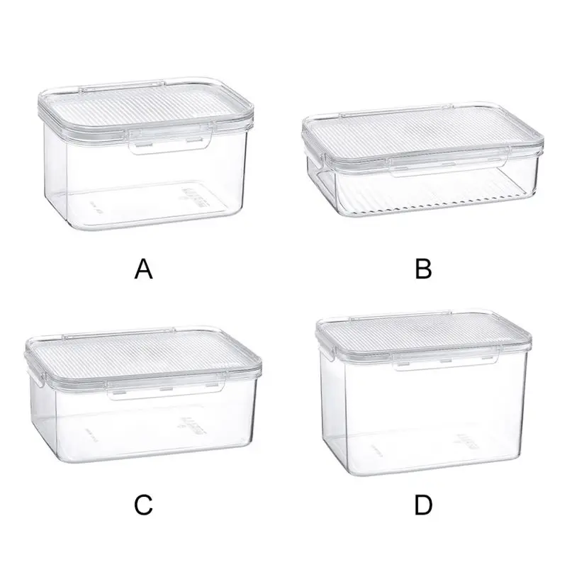 

Stackable Fresh-keeping Box Clear Plastic Food Storage Rack Bin Refrigerator Organizer For Pantry Fridge Freezer Kitchen Cabinet