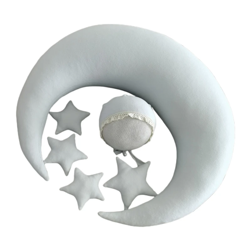 

Baby Hat Posing Beans Moon Pillow Stars Set Newborn Infants Photography Props