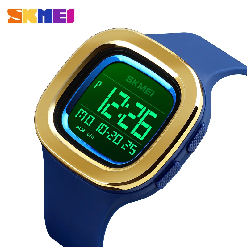 

SKMEI Digital Watches Man Backlight Dual Time Sport Big Dial Clock Waterproof Silica Gel Men's Watch montre homme Relojes