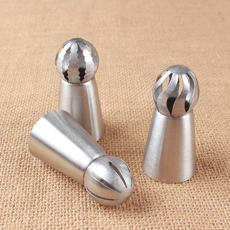 

2021 3Pcs/Set Ball Flower Icing Piping Nozzles Cake Decoration Tools Kitchen Pastry Cupcake Baking Pastry Tools