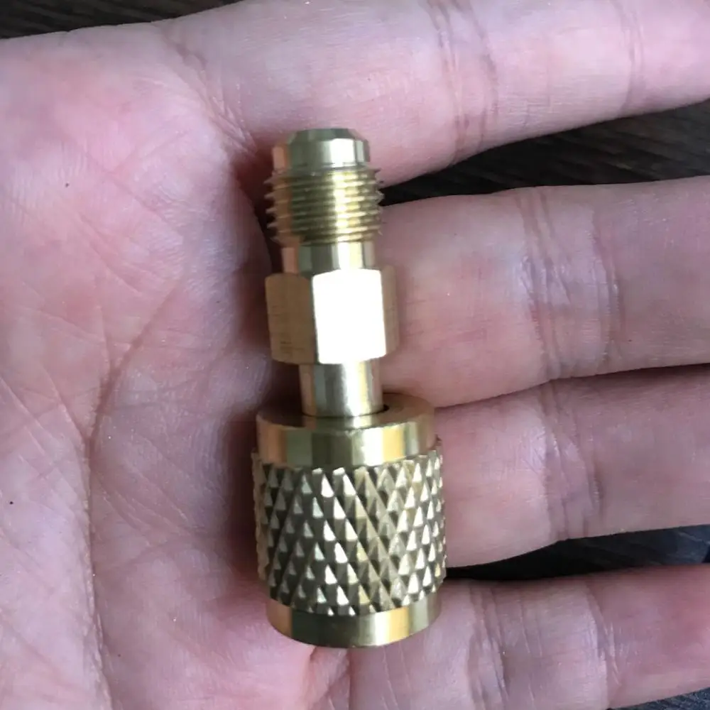 Латунный адаптер R410A для хладагента HVAC мини раздельного кондиционера 1/4 &quotMale SAE