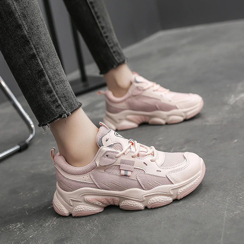 

2021 New Spring High Quality Trainers Women's Platform Sneakers Women Shoes Breathable Casual Women Running Chunky Sneakers
