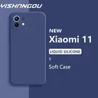 Чехол для Xiaomi Mi 11 10T Pro Lite Poco X3 NFC M3 Xiaomi Redmi 9 Pro 9S 8 7 Pro 8T, оригинальный мягкий чехол из жидкого силикона