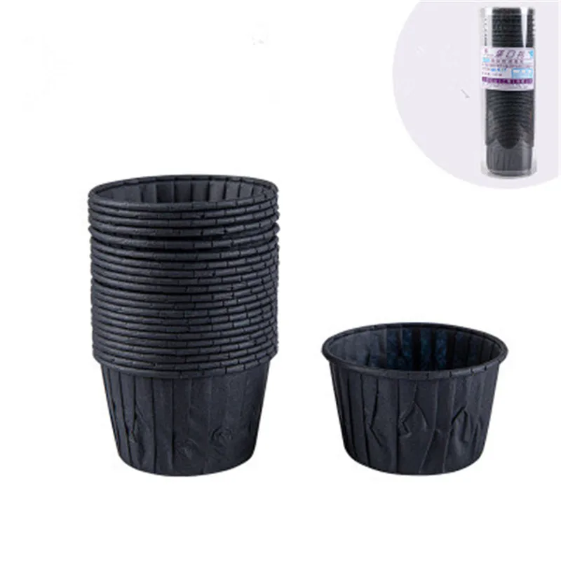 Черный Маффин обертка для кекса бумага кексов чашка выпечки свадьбы дня рождения