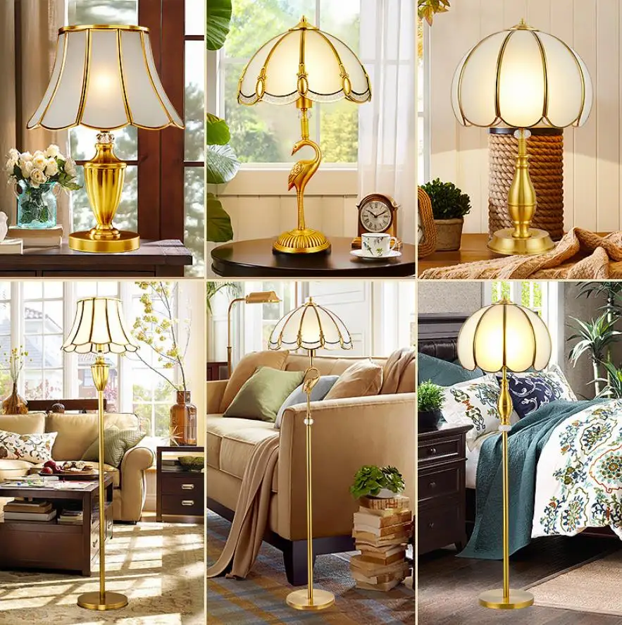 Европейская настольная лампа для спальни прикроватная американская креативная