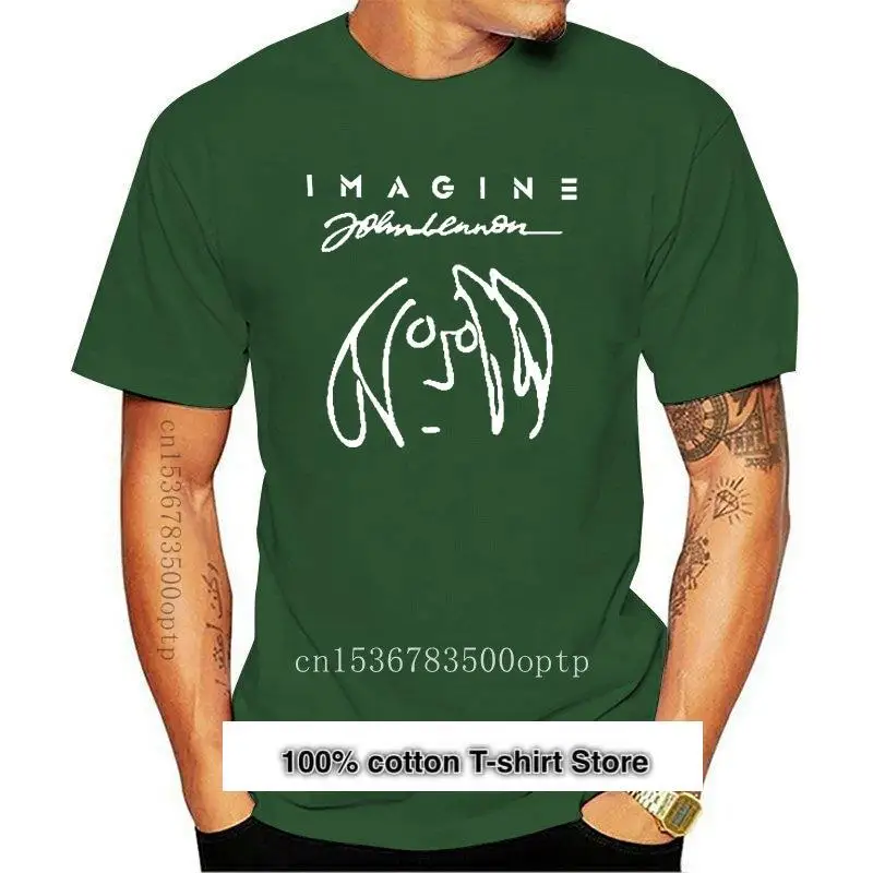 

Представляем Джон Леннон-футболку с мангой для мужчин, одежда с обычным хлопком, длинная, новинка 2021 года