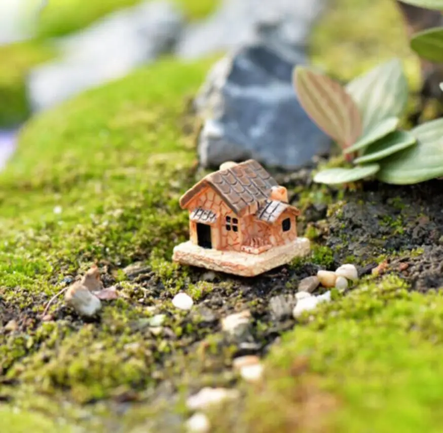 Аксессуары для украшения дома мини ремесло пейзаж с коттеджем кукольный домик
