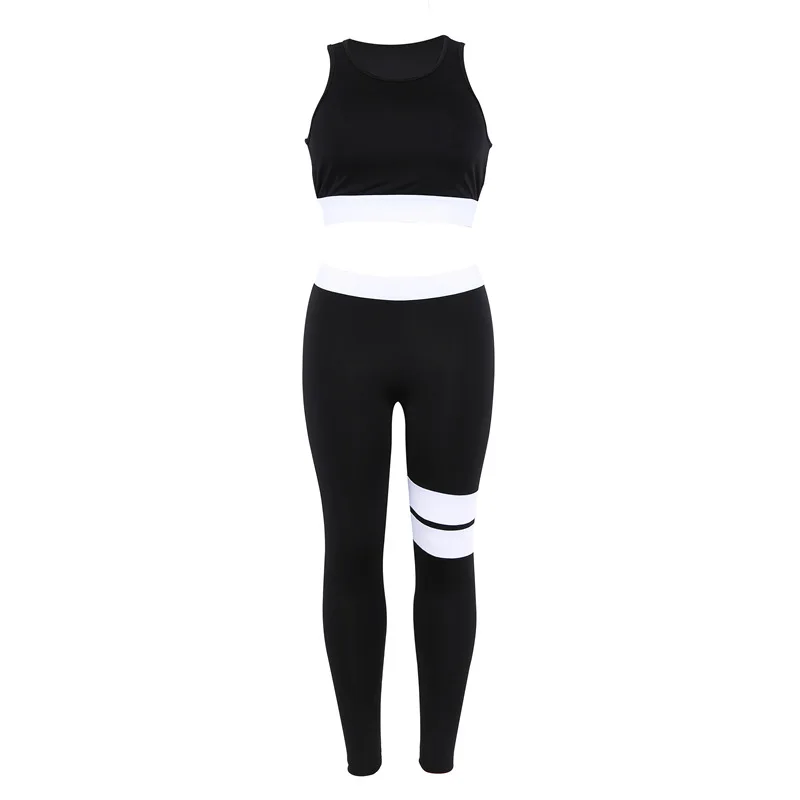 

2 Two Piece Set Tank Top Training Tracksuit Fitness Women Sportswear Shapewear Sweat Suit Tights Work Out Exercise Yoga Set Red