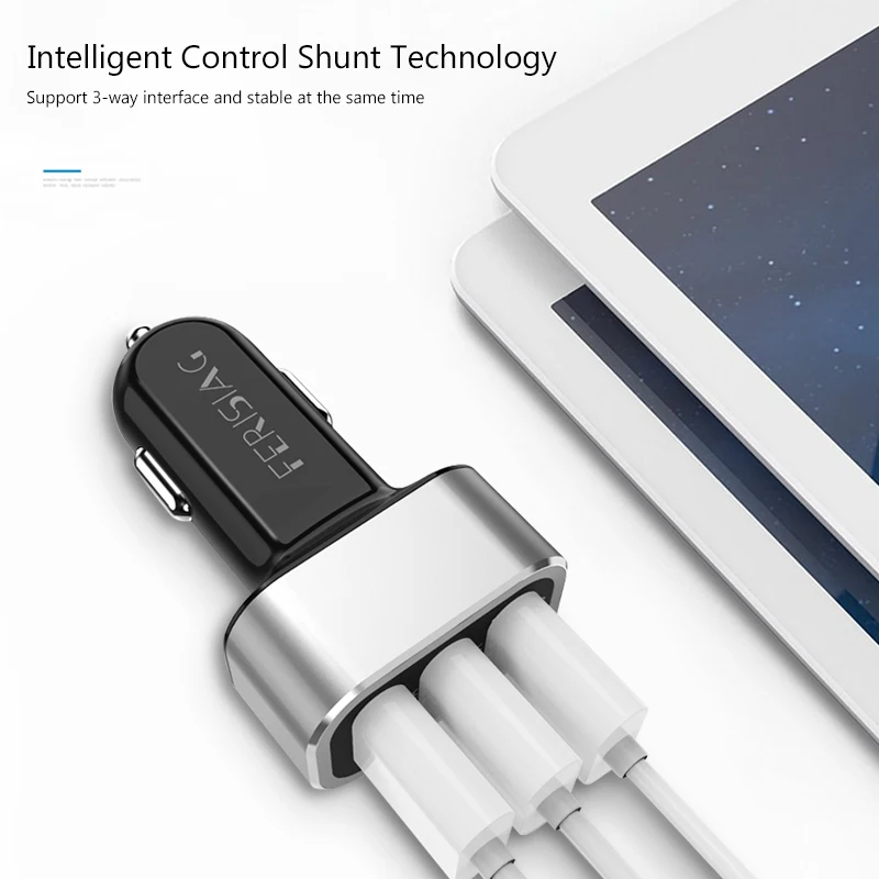 Зарядное устройство FERISING Универсальный 26W Автомобильное зарядное с 3 портами