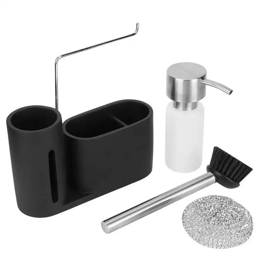 Дозатор для кухонной раковины контейнер моющих средств тряпка посуды стеллаж