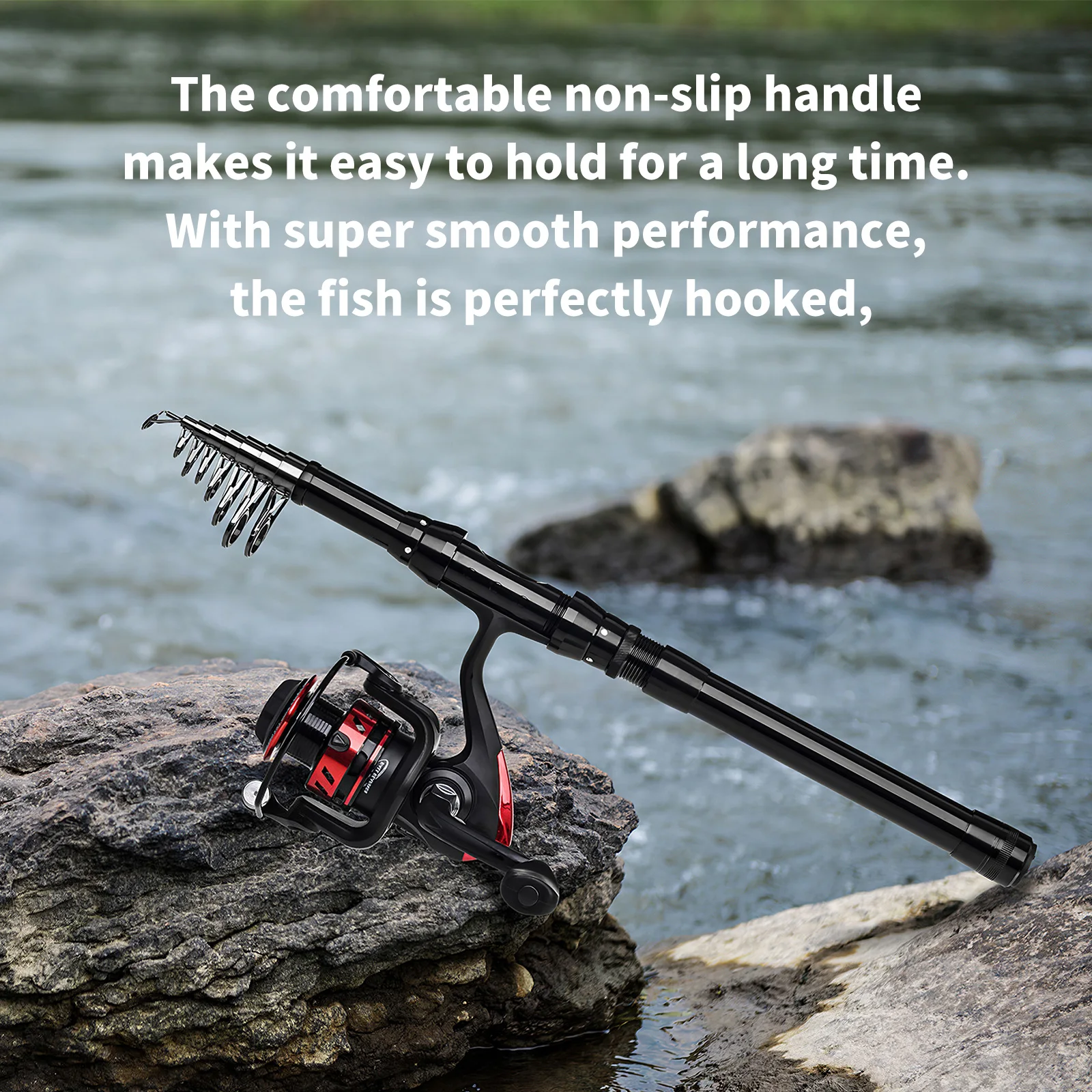 

Spinning Fishing Combo 1.8m Carbon Fiber Spinning Rod andHigh Speed Spinning Fishing Reel Fishing Kit Reinforced Guide Ring