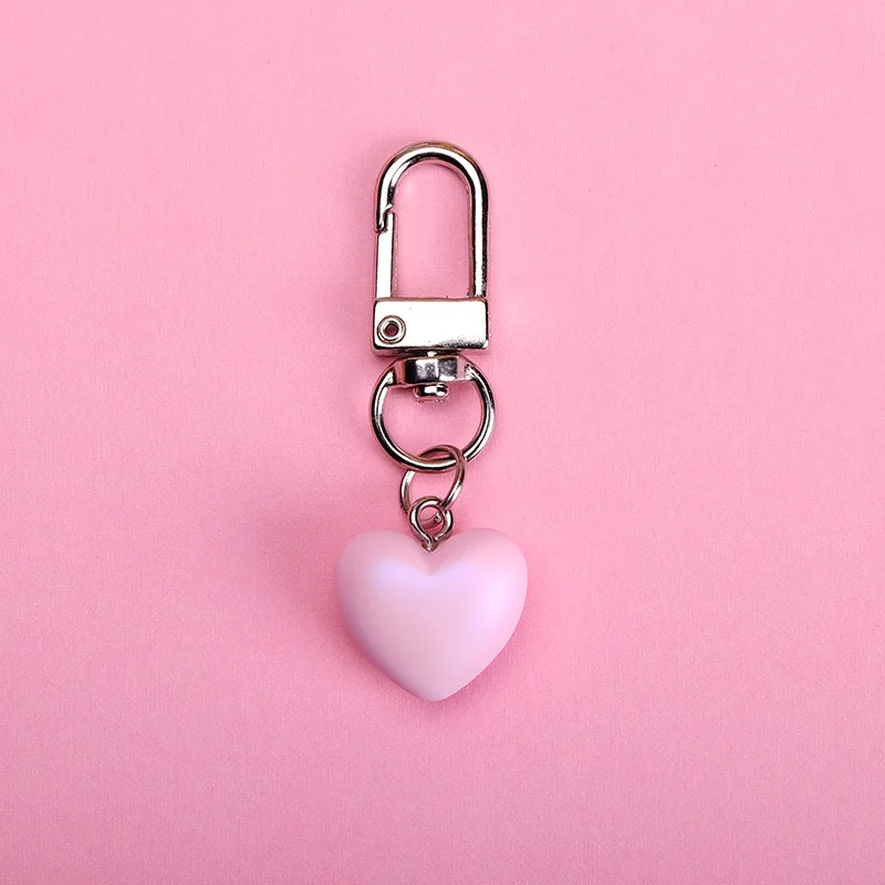 

2021 Cute Resin Heart Keychain Bag Charm Woman Key Ring Key Holder Gift Acrylic Love Key Chain Keychains Funny Gifts