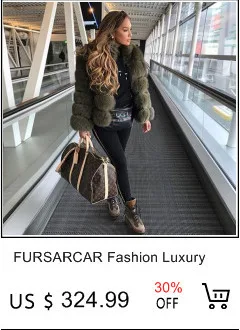 FURSARCAR, модный роскошный женский коричневый натуральный мех норки, зимний жилет для женщин, натуральный мех, женский жилет