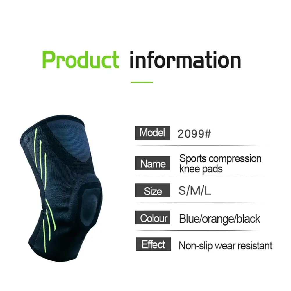 

1 Pcs Knee Patella Protector Brace Silicone Knee Pad Basketball Running Compression Knee Sleeve Support Sports Kneepads