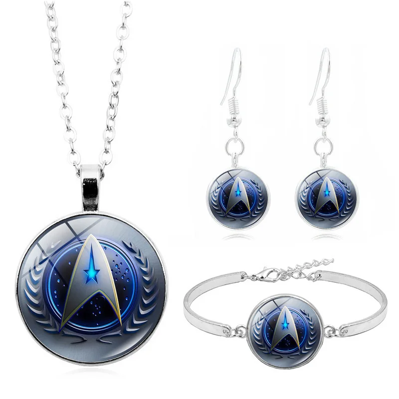 Звездный путь Мода комплект ювелирных изделий арт разрисованные изделия из