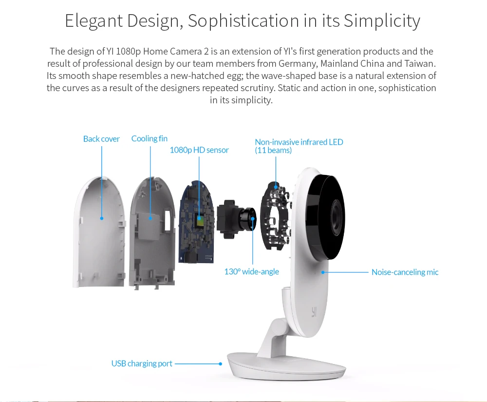 YI домашняя камера 2 1080P FHD умная Домашняя безопасность беспроводная cctv ночное