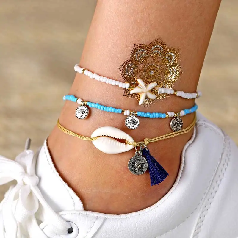 IFMIA 2020 модные новые круглые подвески в виде морской звезды многослойные ножные