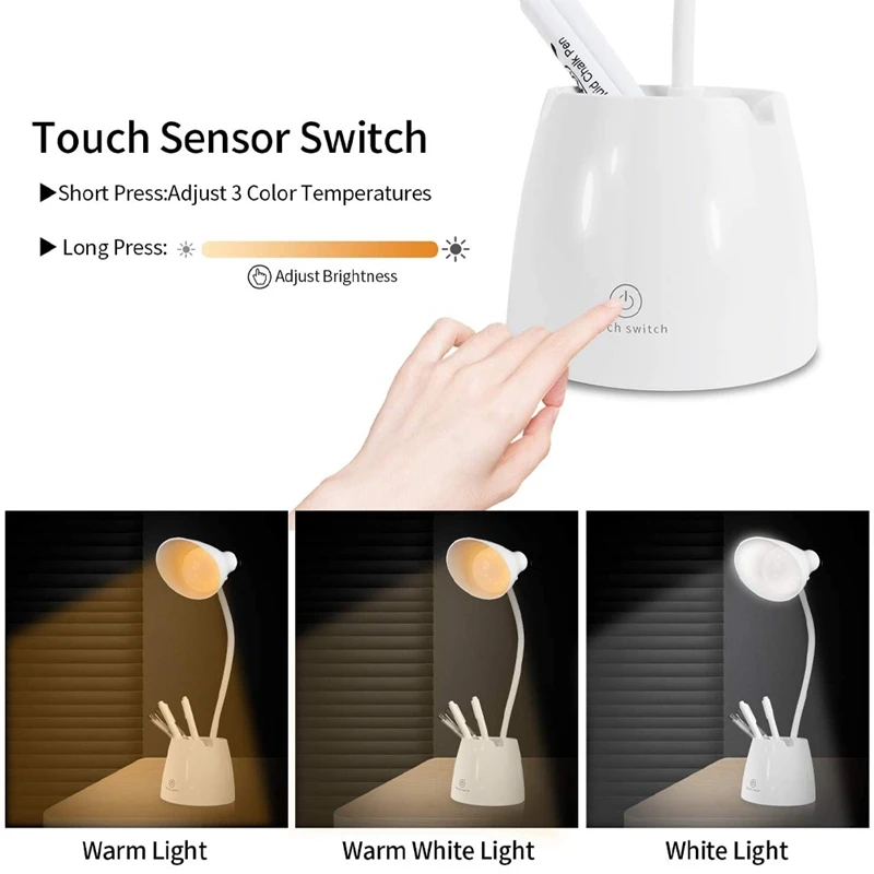 Настольная лампа Перезаряжаемые энергосберегающие лампы для чтения книги