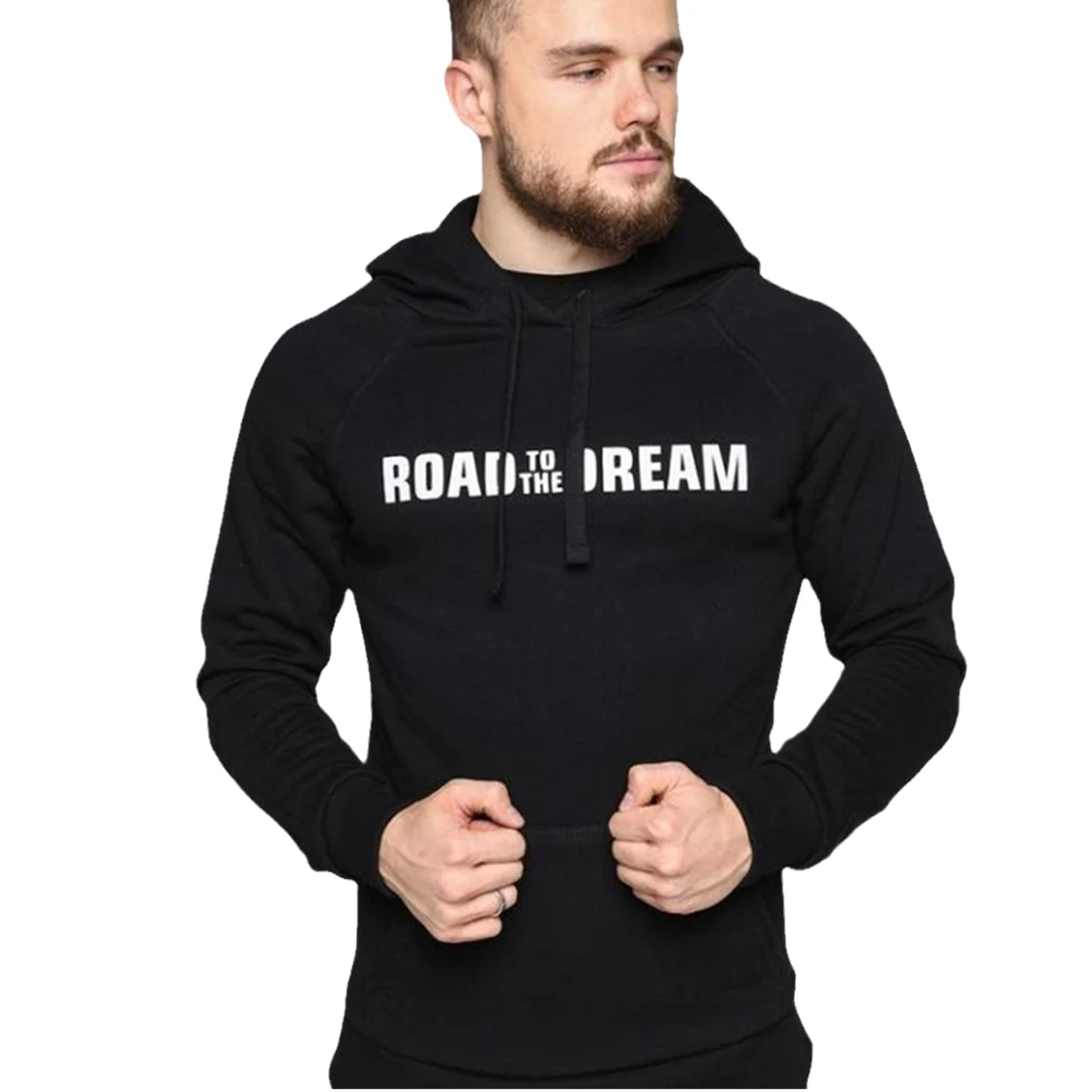 

Unisex Sweatshirt Hoody Men's Hoodie Road To The Dream 85% Cotton Casual Knited Print Jacket Top Winter Male Top Tee