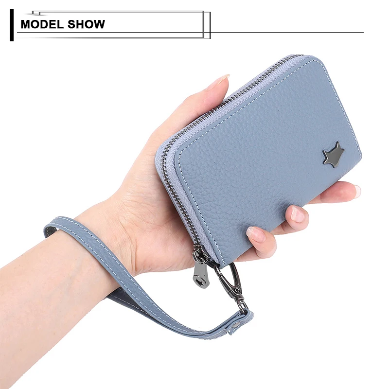 Роскошный женский кошелек из натуральной кожи с несколькими слотами держатель